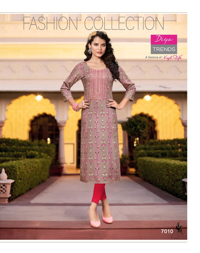 Victorias Vol 7 By Diya Trends Ethnic Wear Wholesale Embroidery Kurtis Catalog
